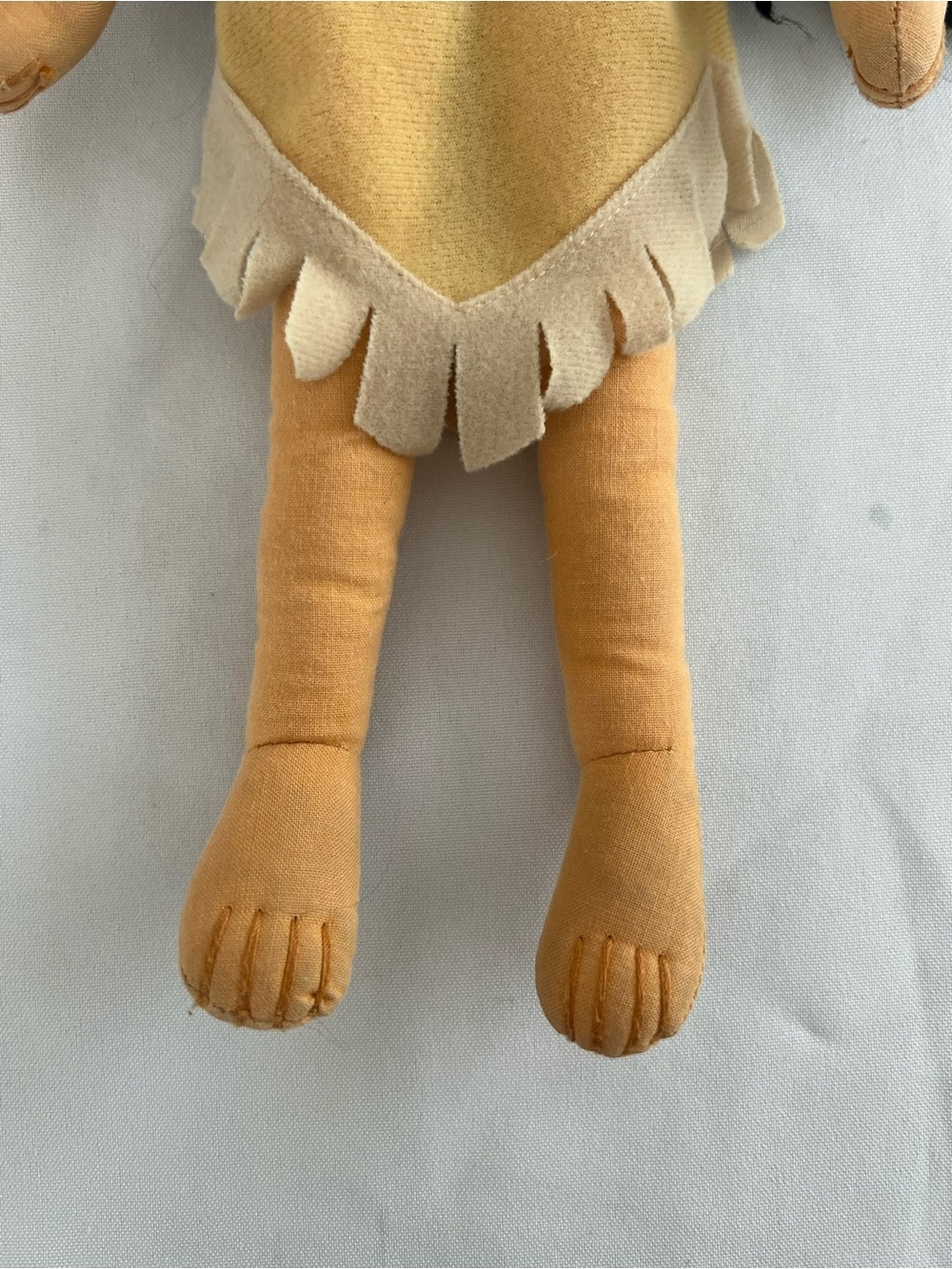 Vintage Disney pocahontas Kids Plush Doll - Tan Dress, Blue Necklace - Picture 5 of 10
